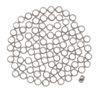 Glorex Quetschperlen 3 mm silberfarben ca. 35 Stück