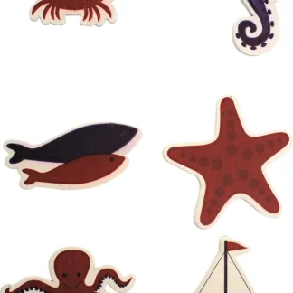 Glorex Holzsticker Maritim Meerestiere 6 Stück