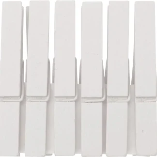 Glorex Holzklammern weiß 7,4 x 1,0 cm 6 Stück
