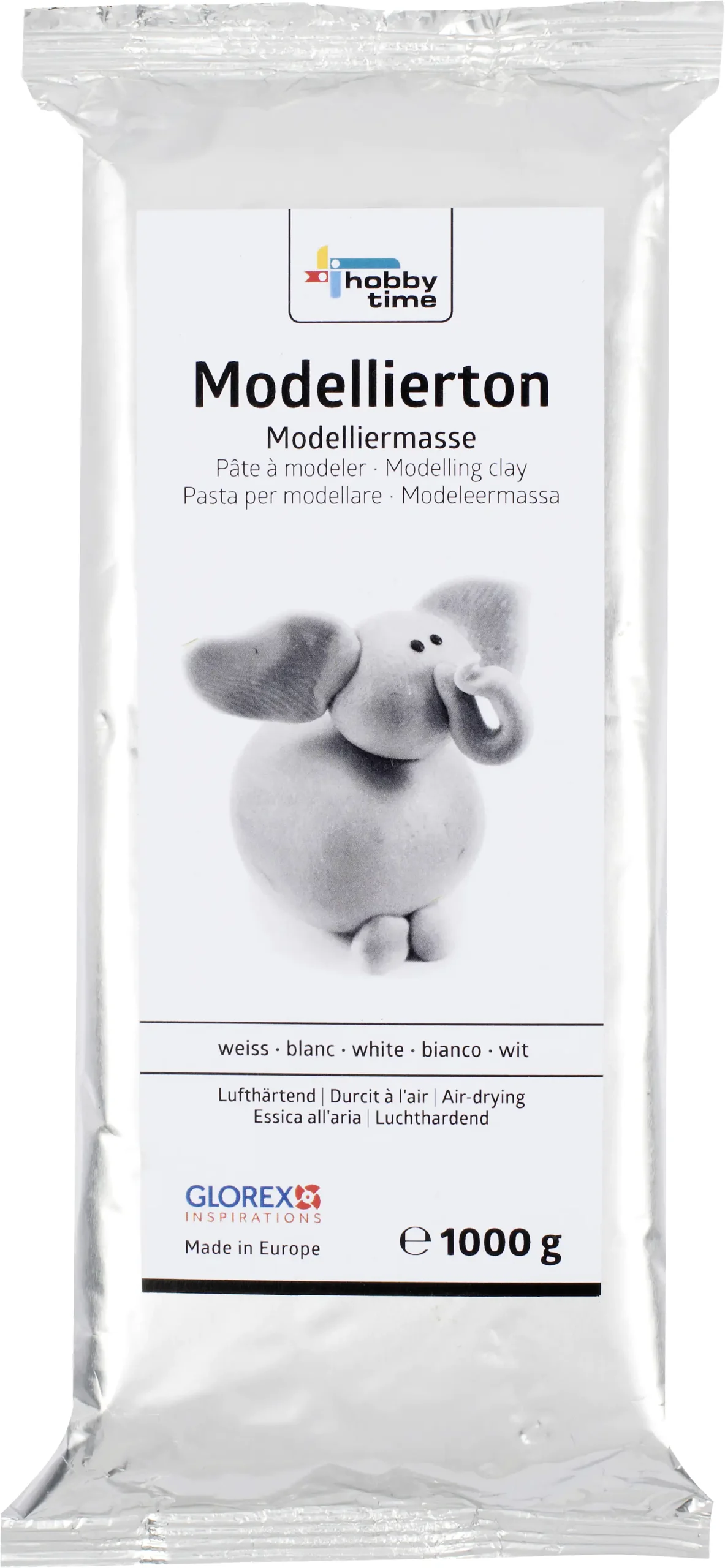 Glorex Modellierton weiß 1000 g