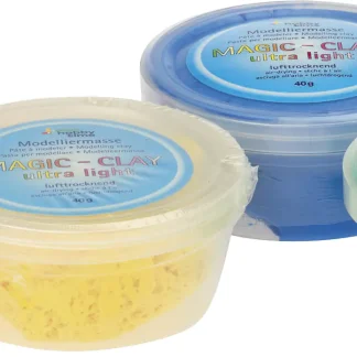 Glorex Magic-Clay ultra-light 4 x 40 g gelb rot blau grün