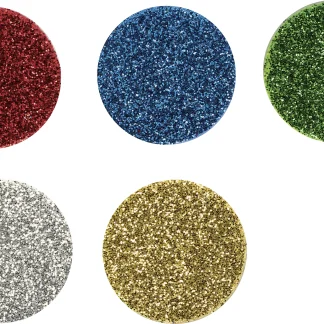 Glorex Moosgummi Glitter sortiert, 5 Stück