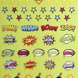 Glorex Sticker-Buch Comic Helden