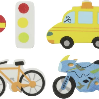 Glorex Moosgummi Sticker Autos selbstklebend , 39 Stück
