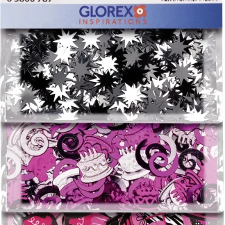 Glorex Pailletten-Mix schwarz, rot, 30 g