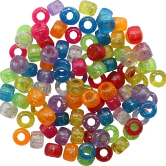 Glorex Schmuck-Perlen Glitter 6 x 9 cm, 25 g