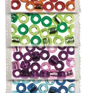 Glorex Kunststoff Perlen Silbereinzug 25 g, 6 x 9 mm