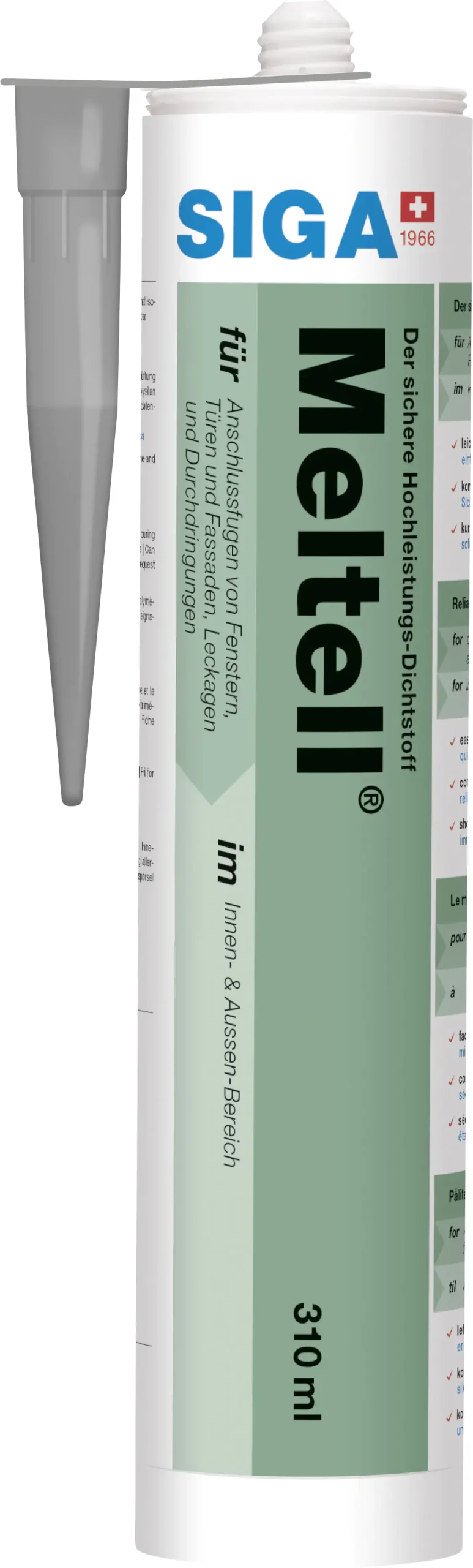 Siga Hochleistungsdichtstoff Meltell Kartusche 310 ml betongrau