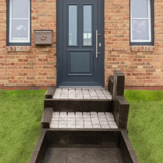 Terrassenplatte Feinsteinzeug Basalt Stone 60 x 60 x 3 cm grau