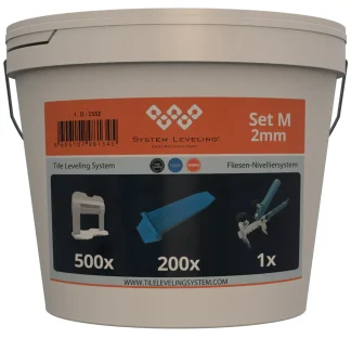 System Leveling Fliesen-Nivelliersystem Set M Fugenbreite 2 mm