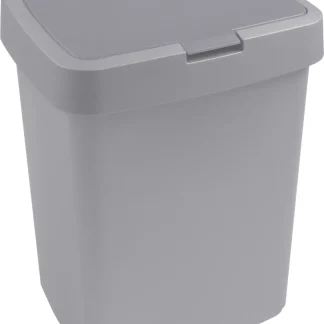 Sunware Klappdeckel-Abfalleimer Delta 10 l, grau