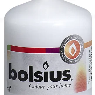 Bolsius Stumpenkerze weiß, Höhe 8 cm, Ø 5,8 cm