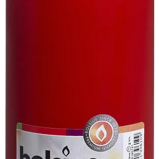 Bolsius Stumpenkerze rot, Höhe 15 cm, Ø 7,8 cm