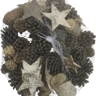 Star Home Decor Streudeko Zapfen Holzsterne natur