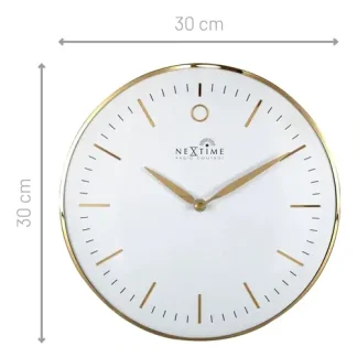 Nextime Wanduhr Small Glamour Ø 30 cm weiß