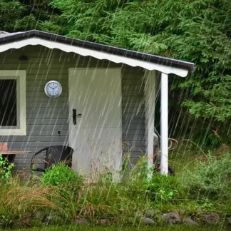 Nextime Außenwanduhr Poppy Ø 22 cm silber
