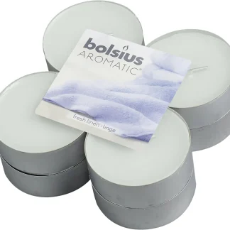 Bolsius Duftteelichte Maxi morgenfrische, Höhe 2 cm, Ø 6 cm, 8er Pack