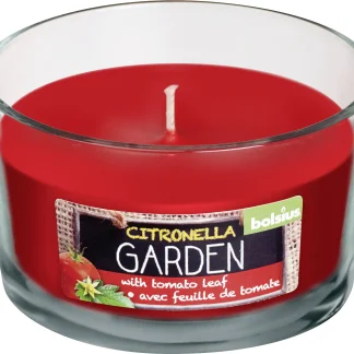Bolsius Duftglas Outdoor Citronella/Tomatenblatt, Höhe 6,2 cm, Ø 10,6 cm