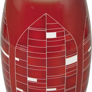 Bolsius Effektlicht rot, Höhe 23 cm, Ø 9,6 cm, Motiv Fenster