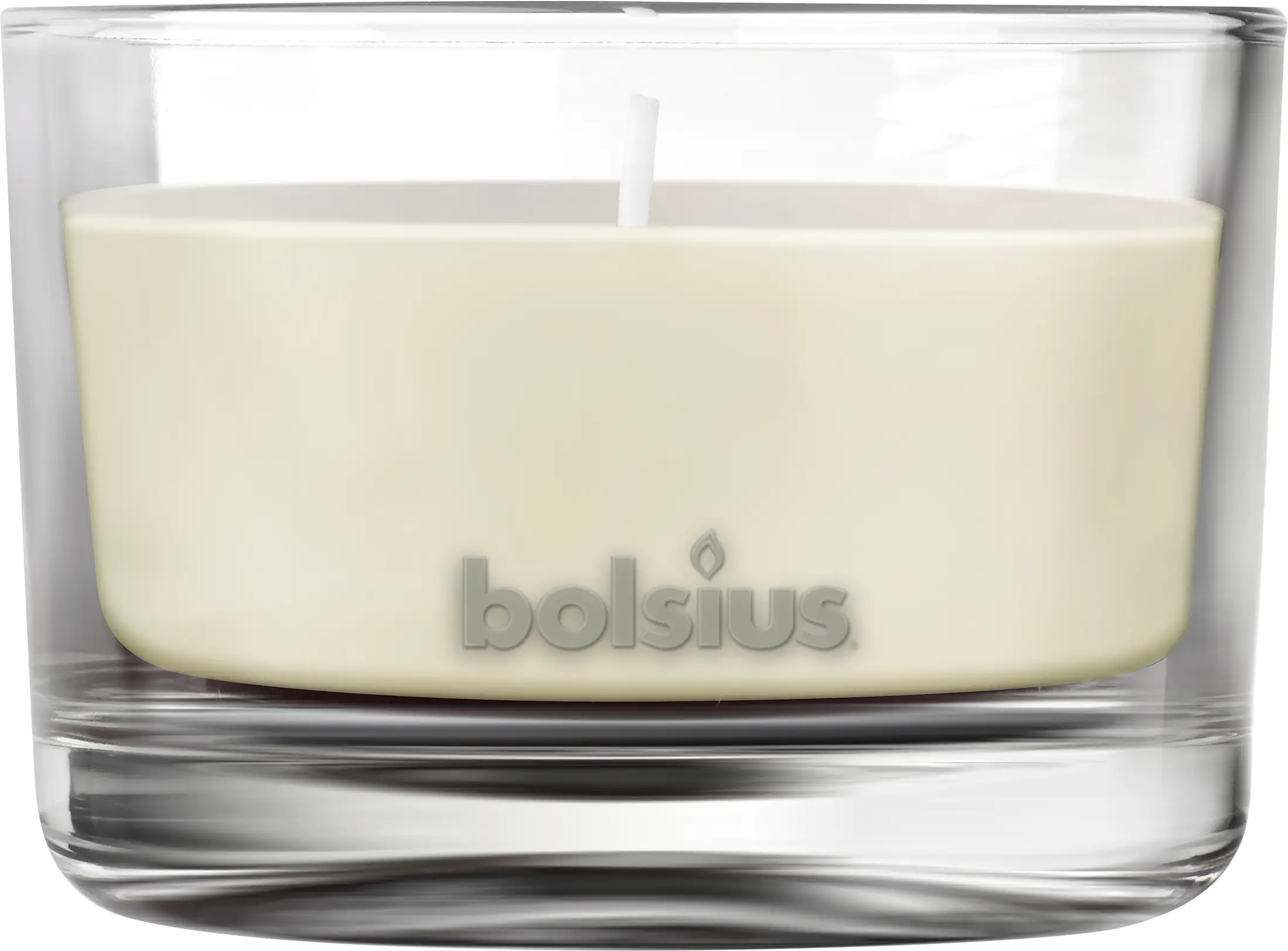 Bolsius Duftkerze im Glas Vanille, Höhe 6 cm, Ø 9 cm