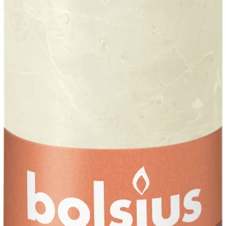 Bolsius Rustik Stumpenkerze weiche Perle, Höhe: 13 cm, Ø 6,8 cm