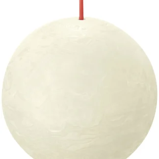 Bolsius Rustik Kugelkerze weiche perle, Durchmesser: 7,6 cm