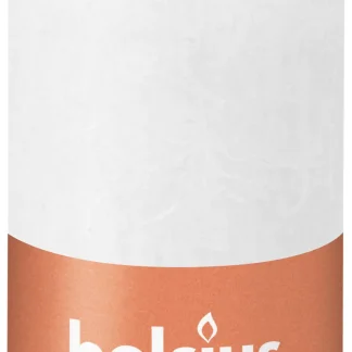 Bolsius Rustik Stumpenkerze wolkiges weiß, Höhe: 10 cm, Ø 5 cm