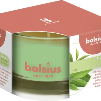 Bolsius Duftkerze im Glas True Scents Grüner Tee 50/80 cm