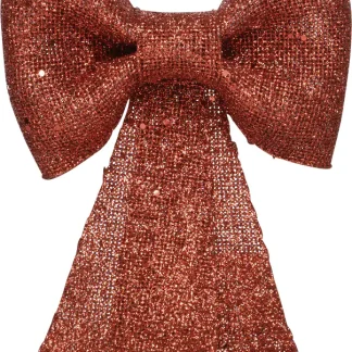 Kaemingk Kunst-Schleife Glitterhänger 1,7 x 31 x 40 cm rot