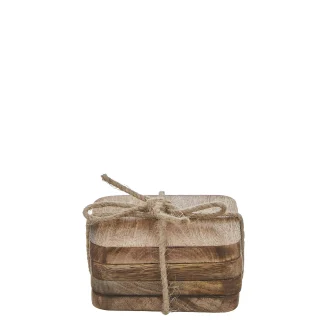 Mica Untersetzer Duko dunkelbraun, 10 x 10 x 5 cm