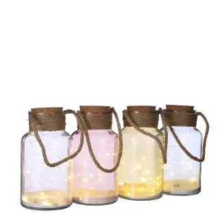 Mica Krug mit LED Beleuchtung 26,5 x Ø 14 cm