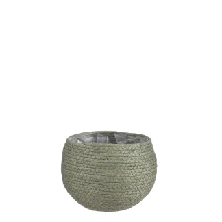 Mica Aufbewahrungskorb Jorck rund grün 15 x 18 cm