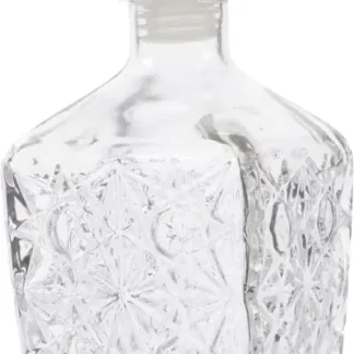 Kaemingk Glasflasche Struktur klar 8 x 8 x 20 cm