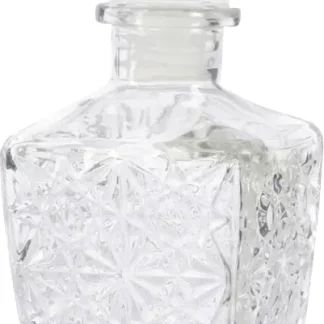 Kaemingk Glasflasche Struktur klar 9,5 x 9,5 x 24 cm