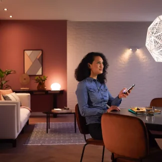 Philips Hue LED Leuchtmittel White E27 9,5 W warmweiß