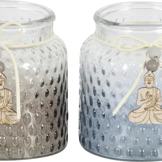 Dijk Kerzenhalter aus Glas Ø 10 x 11 cm
