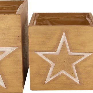 Dijk Schublade Holz gold 18 x 18 x 18 cm