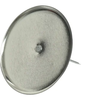 Kaemingk Adventskerzenhalter Ø 8 cm silber ohne Dorn, 4 Stück