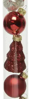 Kaemingk Weihnachtliche Figuren aus Glas weihnachtsrot