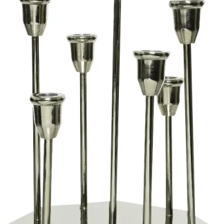 Kaemingk Kerzenhalter Aluminium silber 33 cm