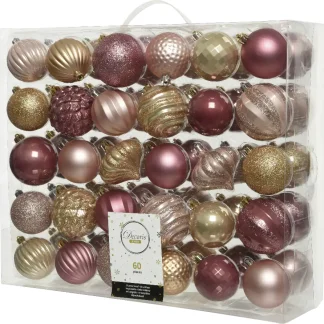 Kaemingk Weihnachtskugel aus Kunststoff - 60 Stück