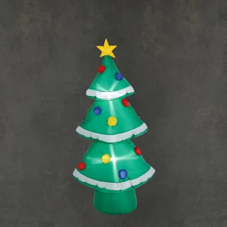 Luca Lighting Weihnachtsbaum aufblasbar grün mit LED