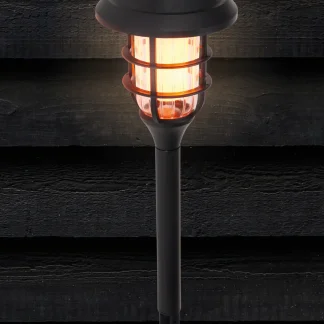 LED Solarleuchte schwarz 35 cm