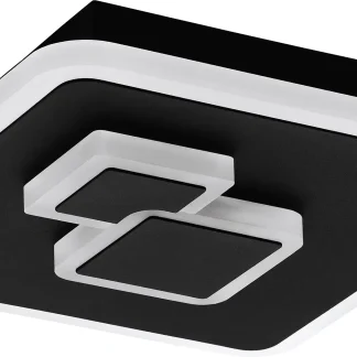 Eglo LED Deckenleuchte Cadegal schwarz-weiß 20 x 20 cm neutralweiß