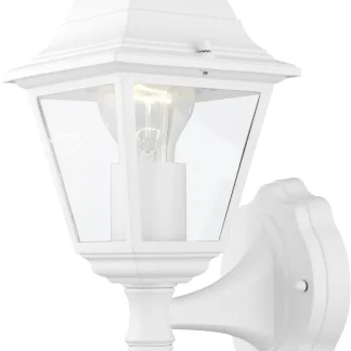 Eglo Außen-Wandleuchte Belfort 1 weiß mit Bewegungsmelder E27, max. 60 W