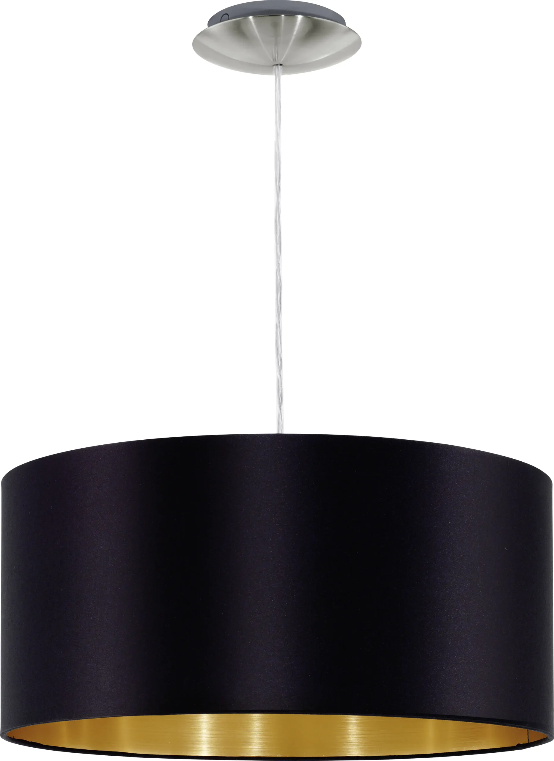 Eglo Pendelleuchte Maserlo schwarz-gold Ø 38 cm E27, max. 60 W