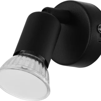 Eglo 1er LED Spot Buzz schwarz Ø 6 cm GU10