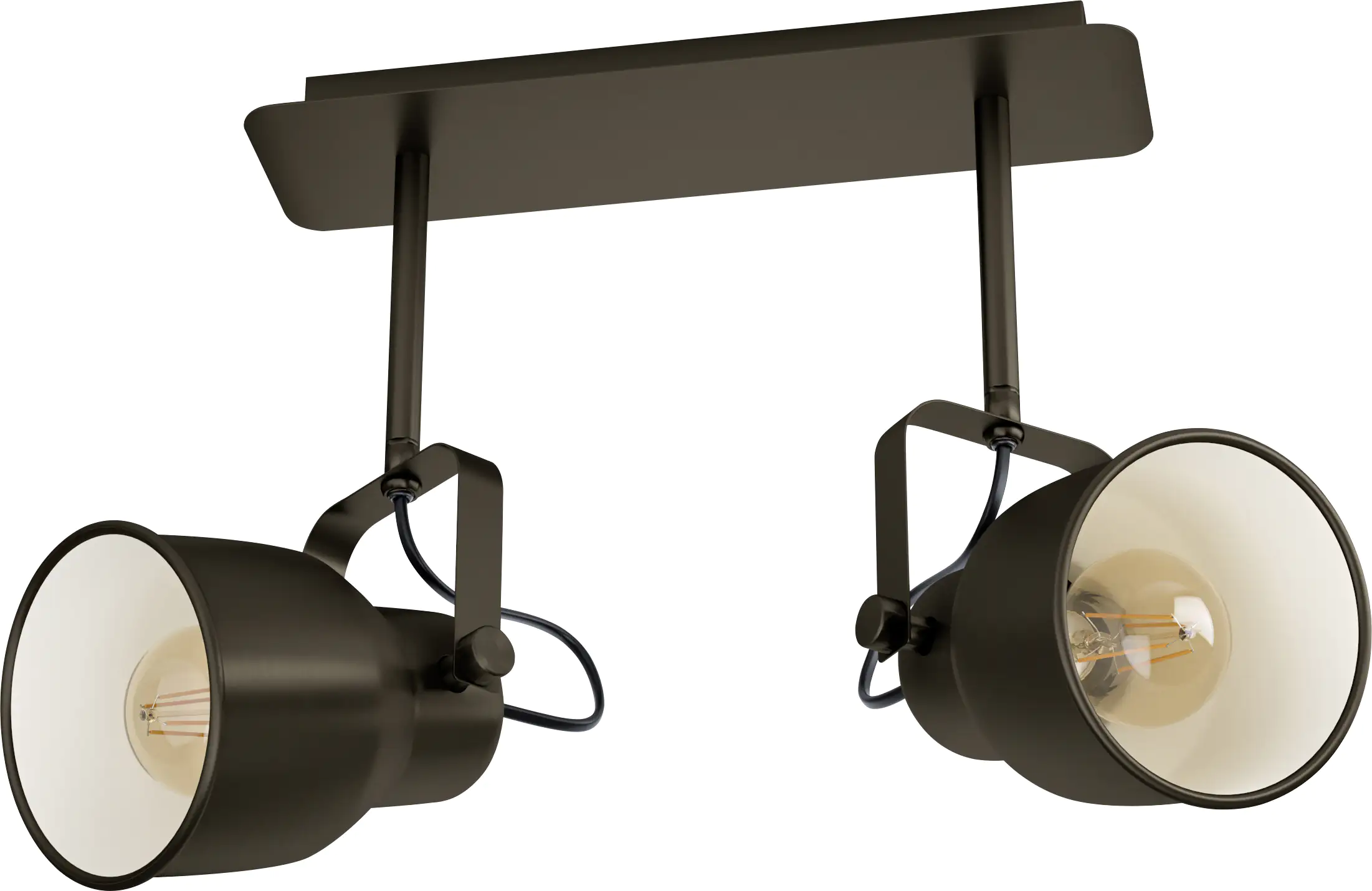 Eglo 2er Spot Mitchley bronze-dunkel-creme 35 x 12,5 cm E27