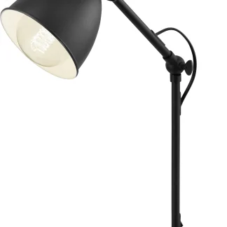 Eglo Tischleuchte Priddy schwarz 42,5 x 15,5 cm E27