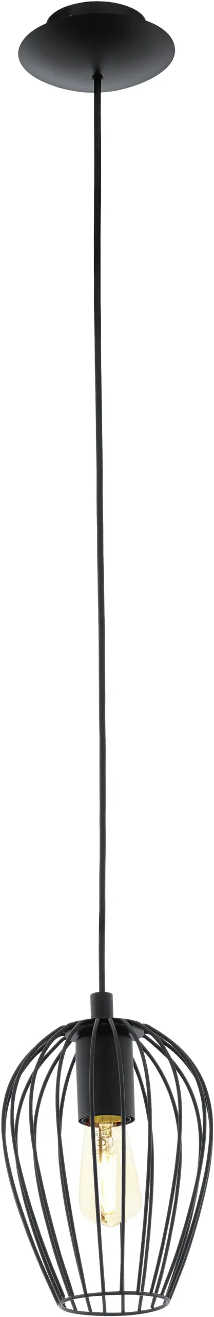 Eglo Pendelleuchte Newtown schwarz Ø 16 cm E27, max. 60 W